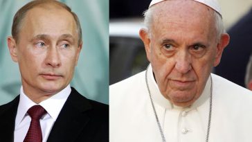 Władimir Putin, Papież Franciszek, źródło: YouTube