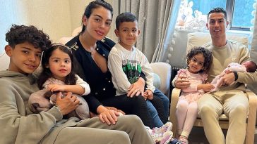 Georgina Rodriguez i Cristiano Ronaldo z dziećmi, fot. Instagram @georginagio