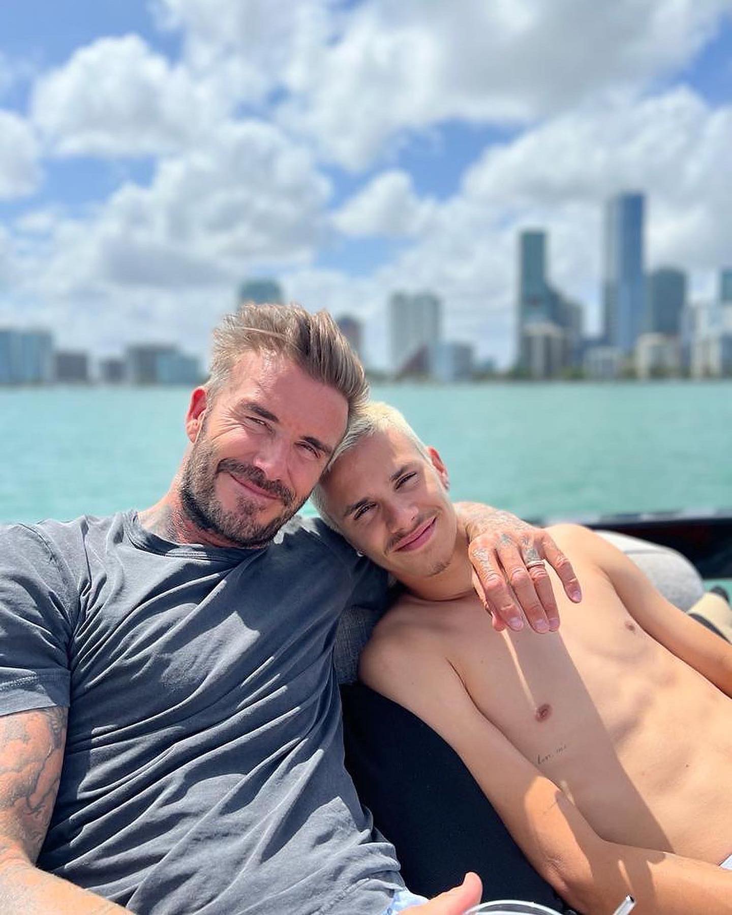 David Beckham z synem, fot. Instagram