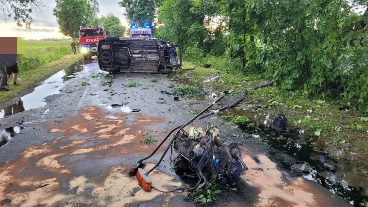 Groźny wypadek pod Wyszkowem - fot. mazowiecka.policja.gov.pl
