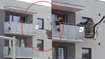 Kobieta wyskoczyła z trzeciego piętra - fot. screenshot Twitter @sycylia6_