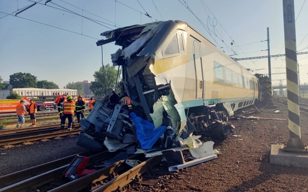 Katastrofa kolejowa w Czechach - fot. Facebook @drazni.inspekce