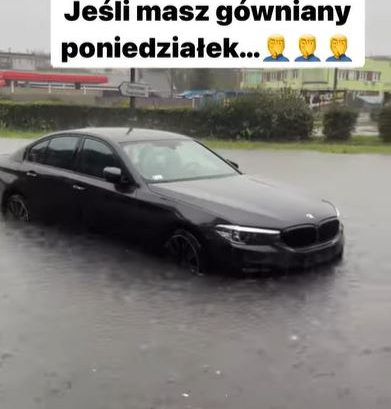 Maciej Dowbor utopił BMW - fot. screenshot Instagram @maciej_dowbor