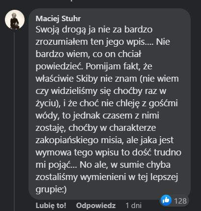 Maciej Stuhr - fot. screenshot Facebook @marcinprokopoficjalnie