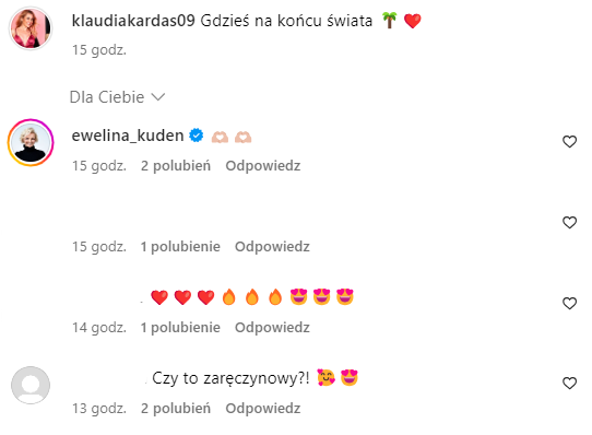 Jacek Kopczyński zaręczył się z Klaudią Kardas? - fot. Instagram @klaudiakardas09