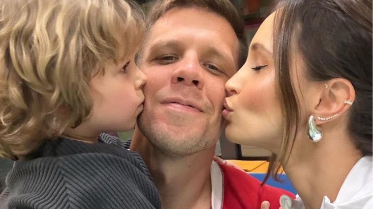 Wojciech Szczęsny, Marina Łuczenko, Liam Szczęsny - fot. Instagram @wojciech.szczesny1